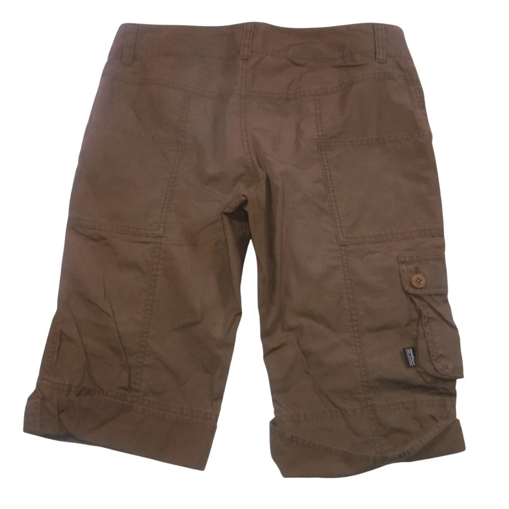Patagonia Water Girl Brown Organic Cotton Cargo Shorts Womens 6 Hiking Utility‎
